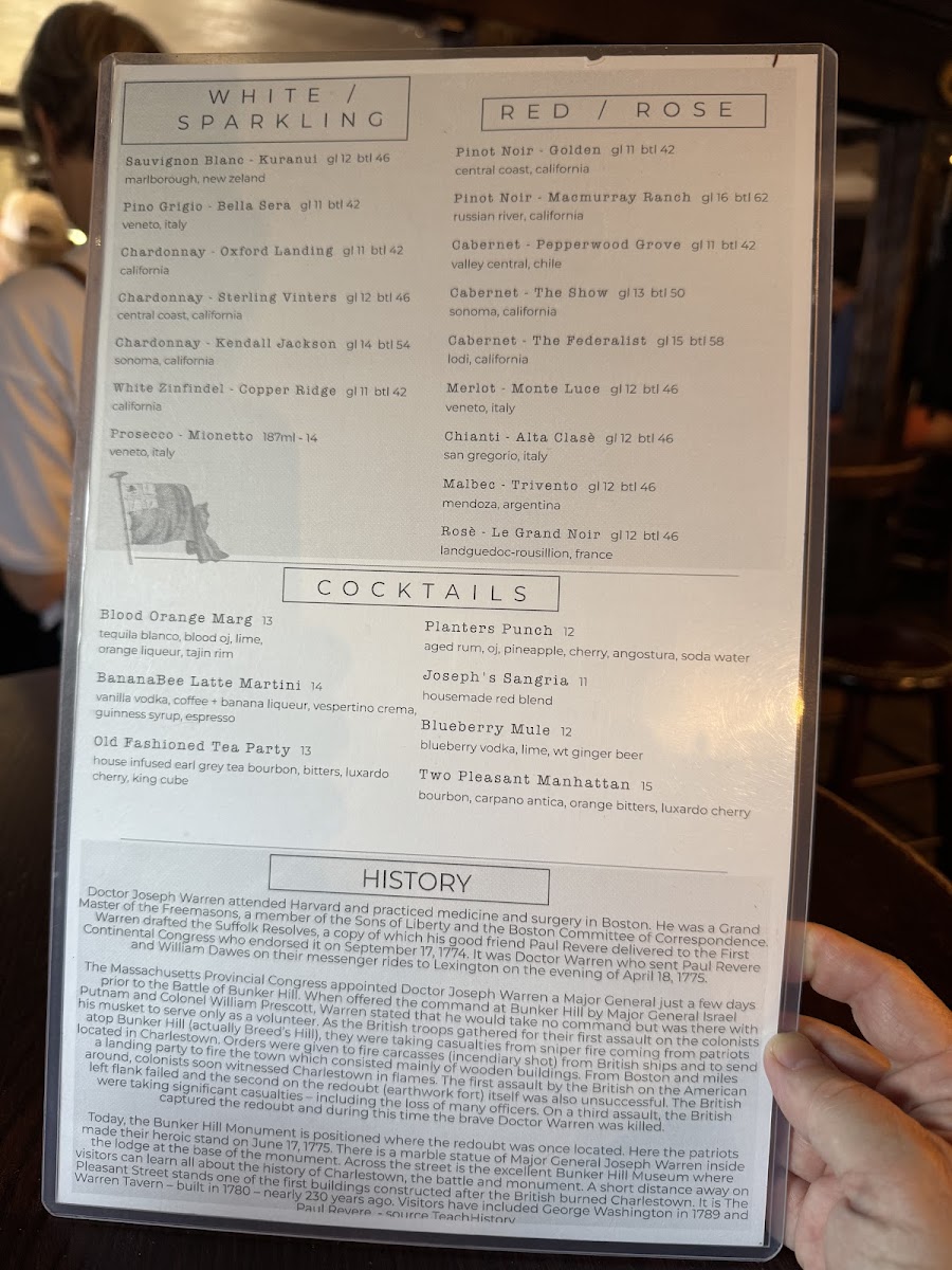Warren Tavern Menu - Image 2