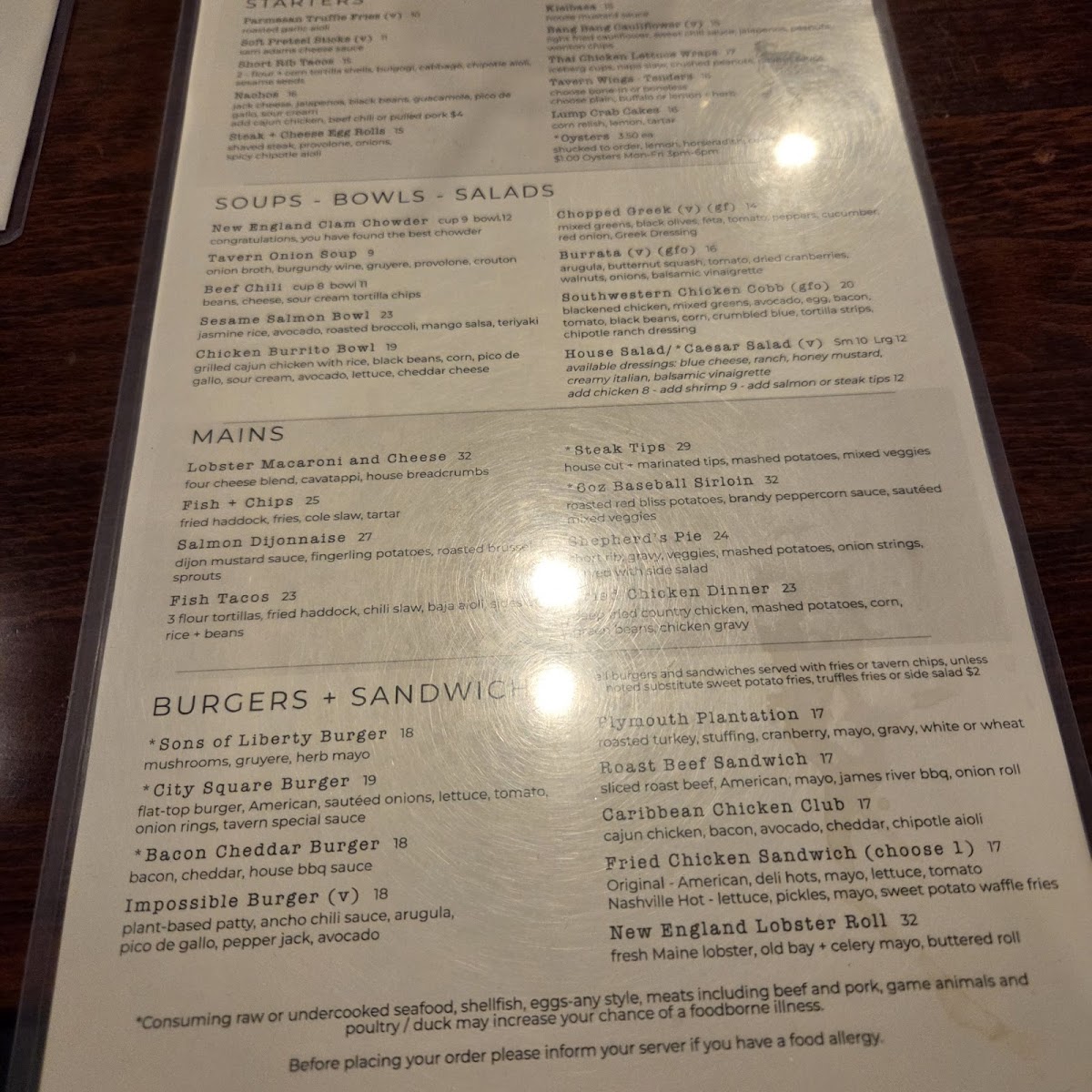 Warren Tavern Menu - Image 4